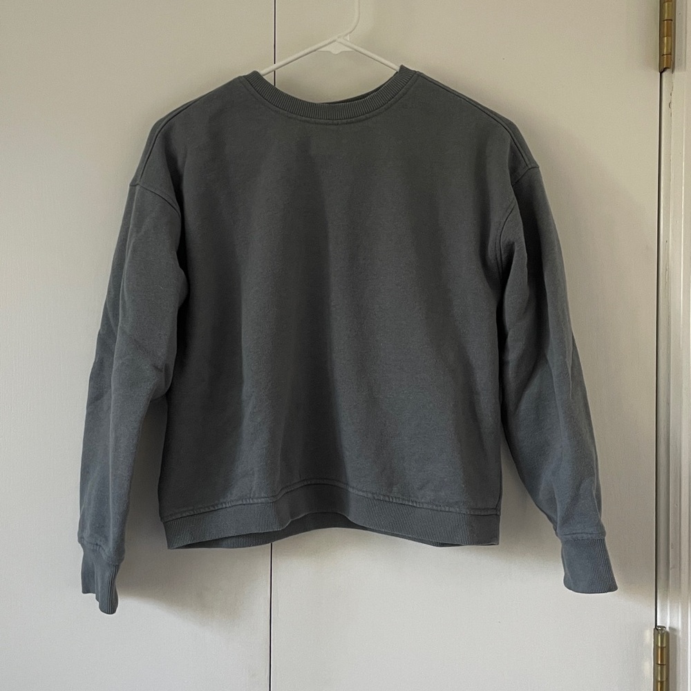Bridge & Burn Hawthorne Boxy Crew Sweatshirt in Storm Blue